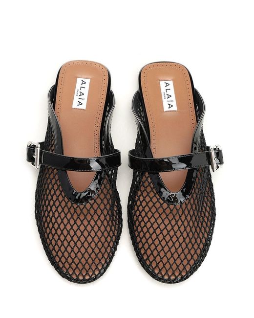 Alaïa Black Alaïa Flat Mesh Mule
