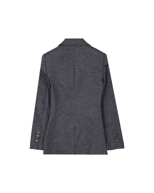 Brunello Cucinelli Blue Wool Blazer