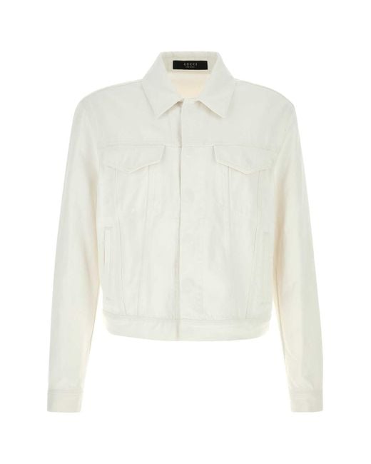 Gucci White Denim Jacket for men
