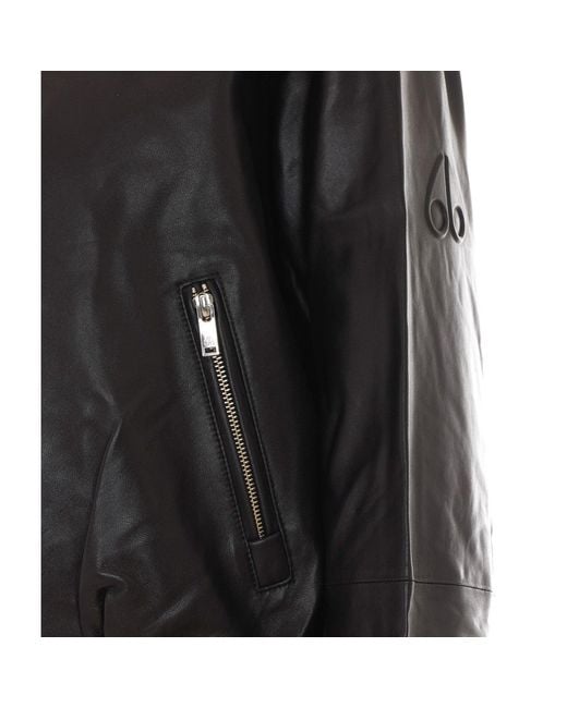 Moose Knuckles Black Cardin Bomber