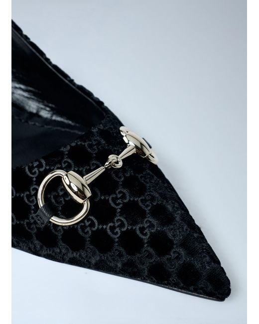 Gucci Black Horsebit Slingback