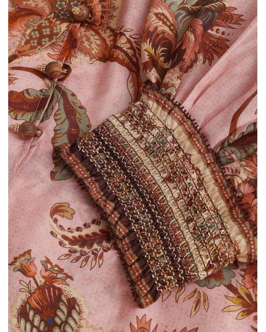 Zimmermann Pink Floral Maxi Dress