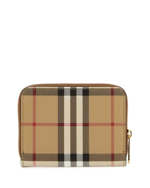 Burberry Brown Printed E-Canvas Wallet