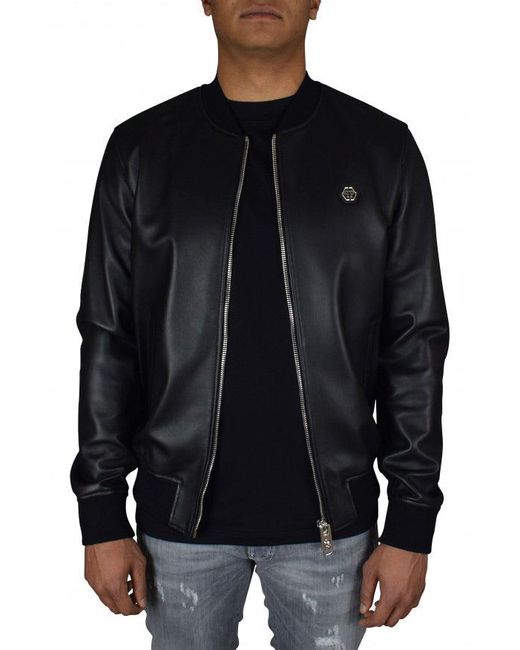 Philipp Plein Black Bomber Jacket