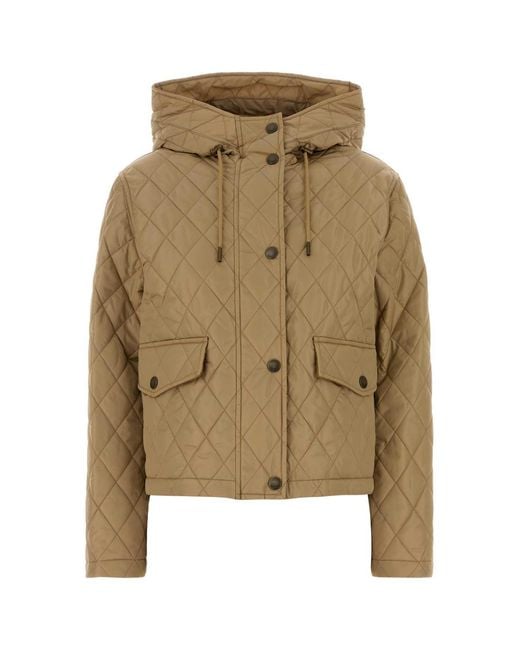 Burberry Natural Quilted Hood Jacket