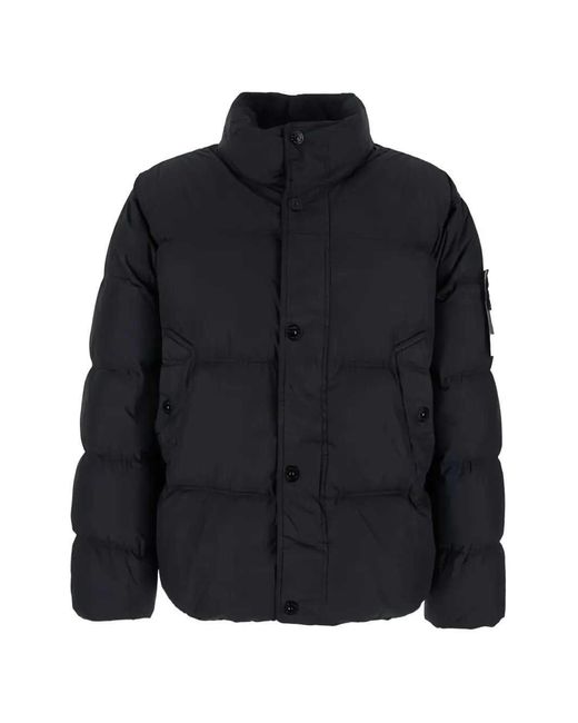 Stone Island Blue Button-Up Jacket for men