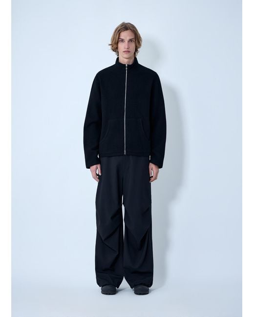 Rier Blue Wool Zip-Up Jacket for men
