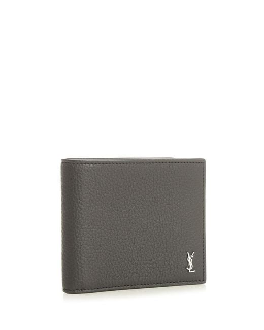 Saint Laurent Gray Tiny Cassandre Wallet for men