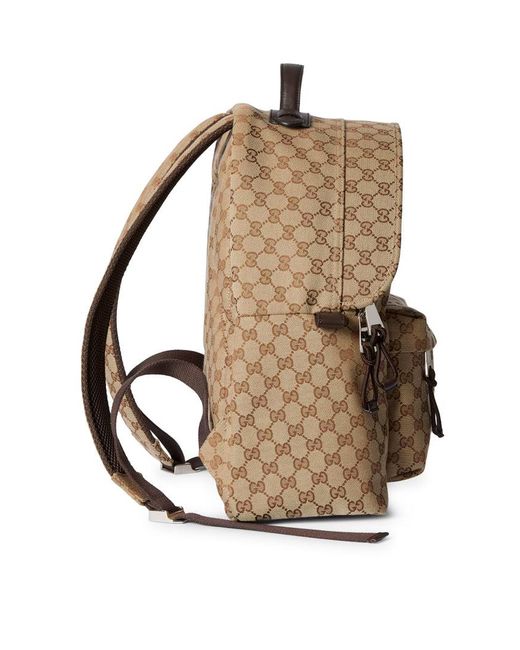 Gucci Natural Gg Fabric Backpack Medium Size for men