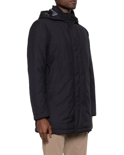 Herno Blue Technical Hooded Parka for men