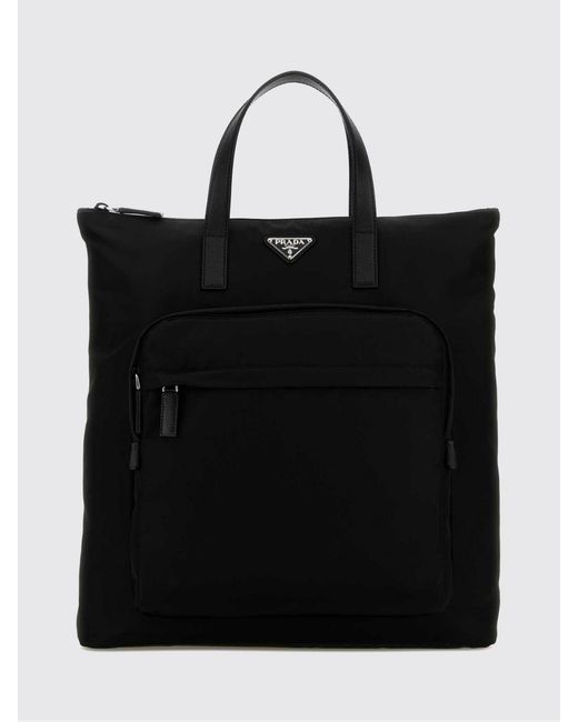 Prada Black Re-Nylon Shopping Bag for men
