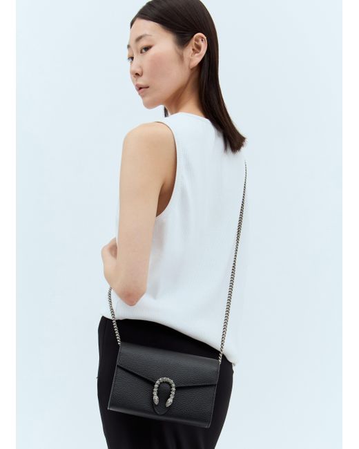 Gucci White Dionysus Mini Chain Wallet Bag