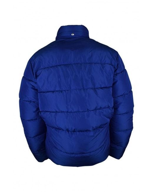 Balenciaga Blue Quilted Polyester Hooded Jacket for men