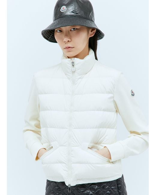 Moncler Gray Logo Patch Bucket Hat