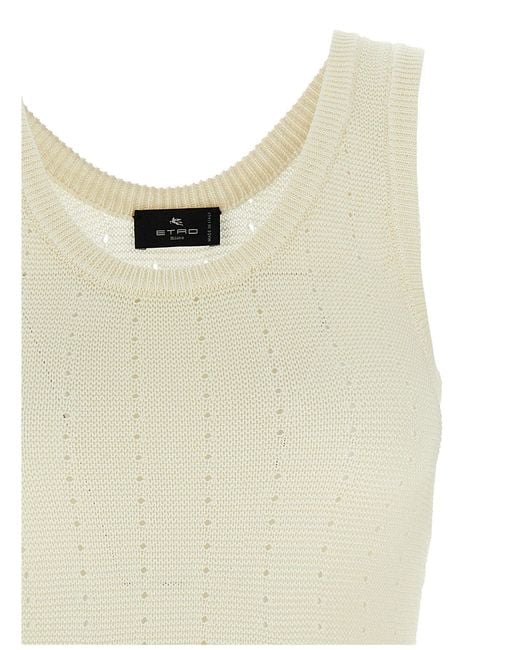 Etro Natural Punched Top
