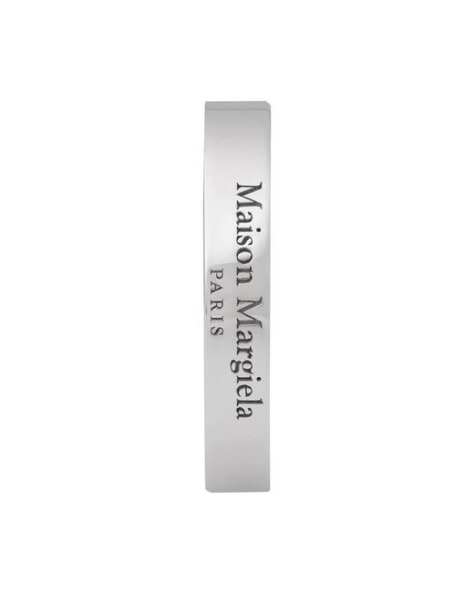 Maison Margiela Metallic Reference Logo Ring for men