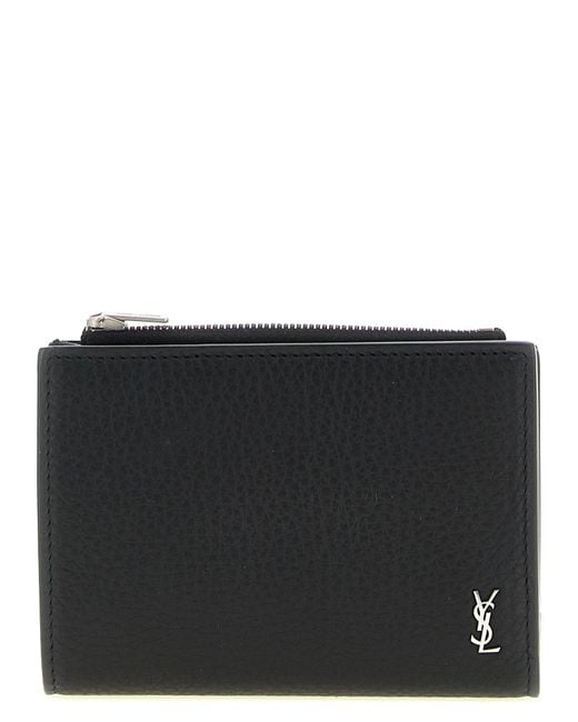 Saint Laurent Black 'Tiny Cassandre' Wallet for men