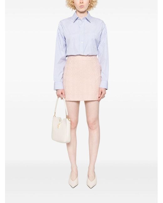 Céline Pink Wool Mini Skirt