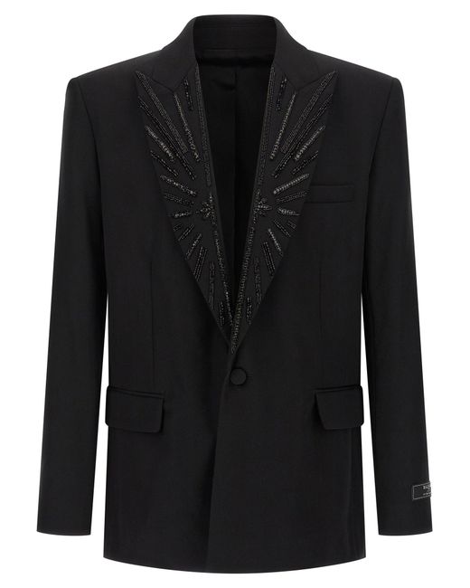 Balmain Black Crystal Blazer for men