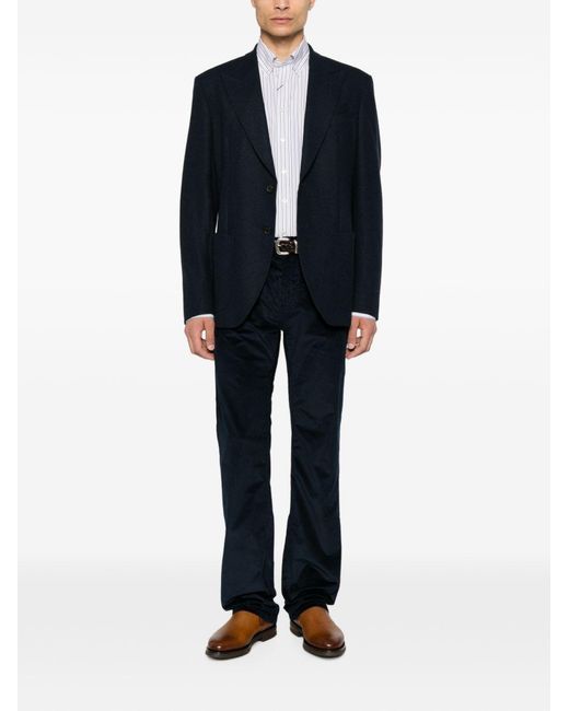 Etro Blue Single-Breasted Jacket for men