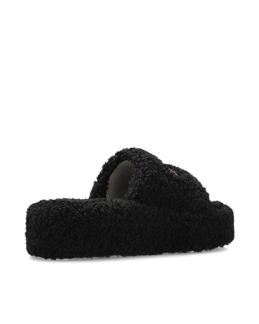Balenciaga Black Slippers Platform