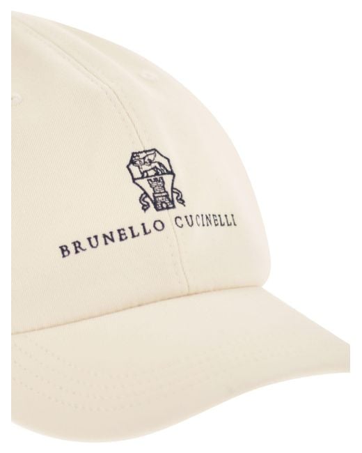 Brunello Cucinelli Natural Baseball Cap for men