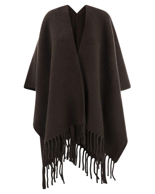 Brunello Cucinelli Black Reversible Poncho