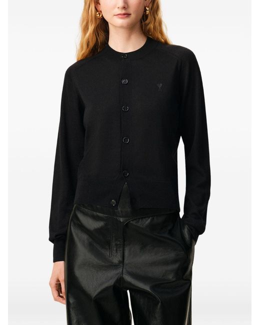 AMI Black Ami Ami De Cå“Ur Cardigan