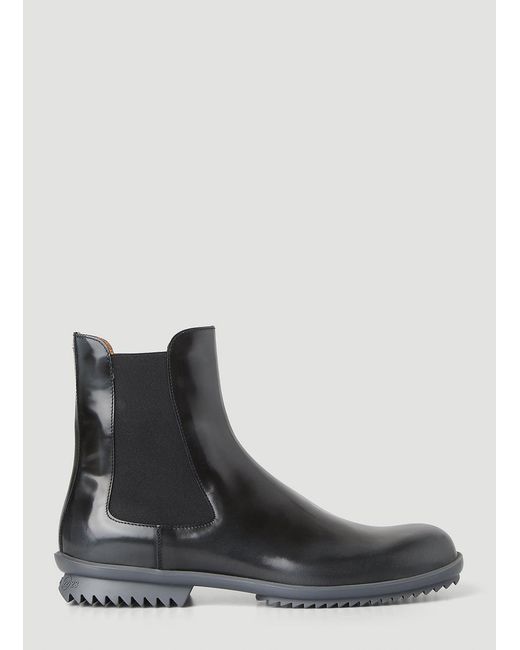 Maison Margiela Black Brushed Chelsea Boots for men