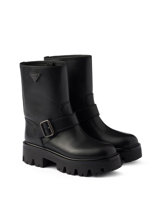 Prada Black Leather Boots