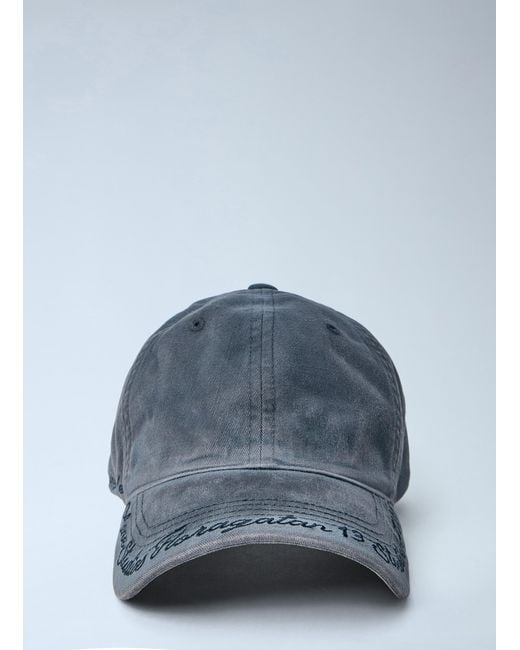 Acne Blue Logo Baseball Cap for men