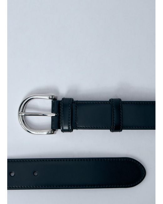 Prada Blue Leather Belt for men