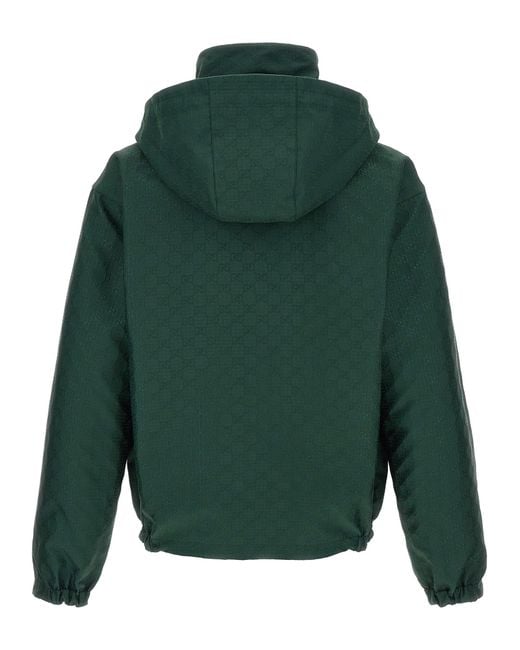 Gucci Green Reversible Ripstop Cotton Jacket for men