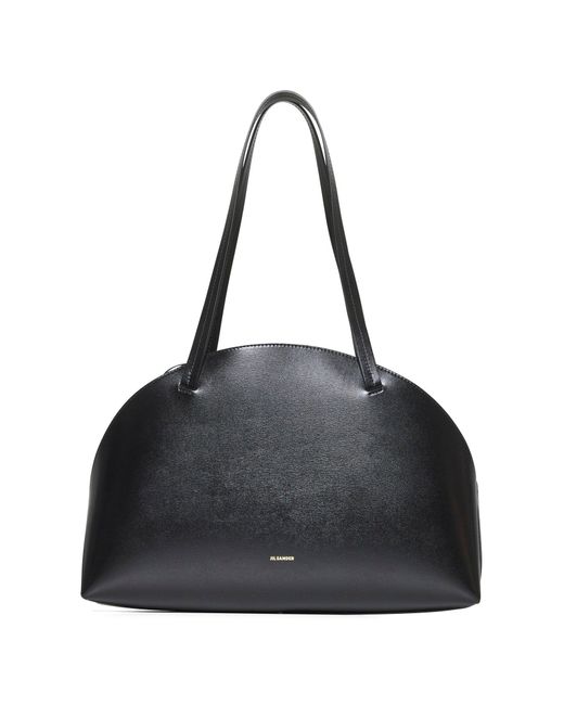 Jil Sander Black Curve Shoulder Medium Shoulder Bag