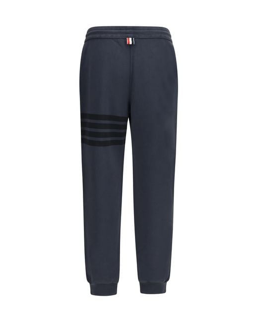 Thom Browne Blue Loopback 4-Bar Track Pants for men