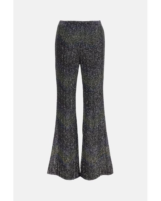 Missoni Black Flared Trousers With Sequin Construction