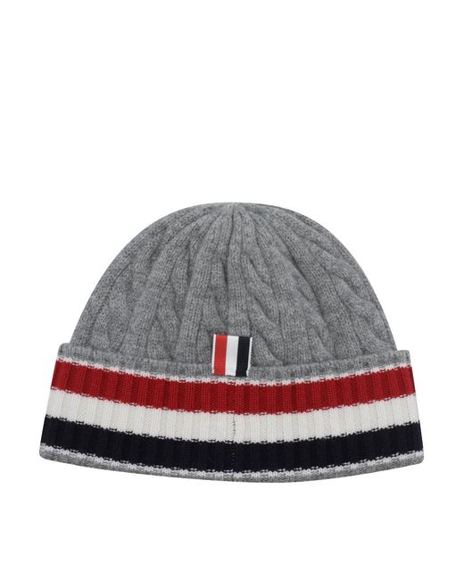 Thom Browne Gray Logo Hat for men