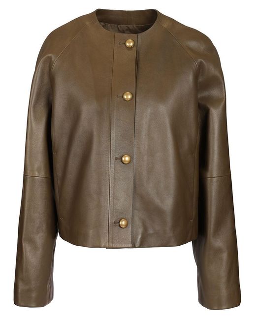 Max Mara Green Crew Neck Jacket