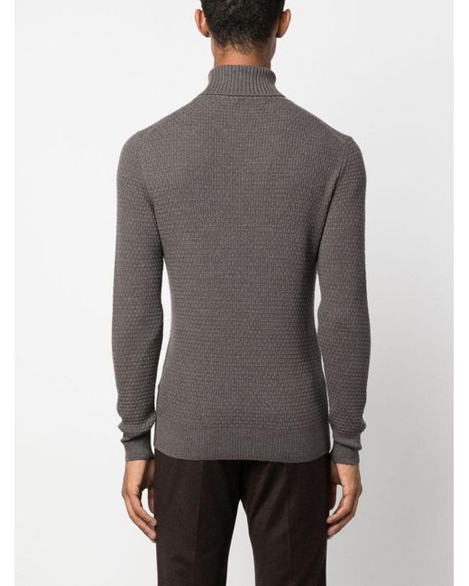 Tagliatore Gray Wool Turtleneck for men
