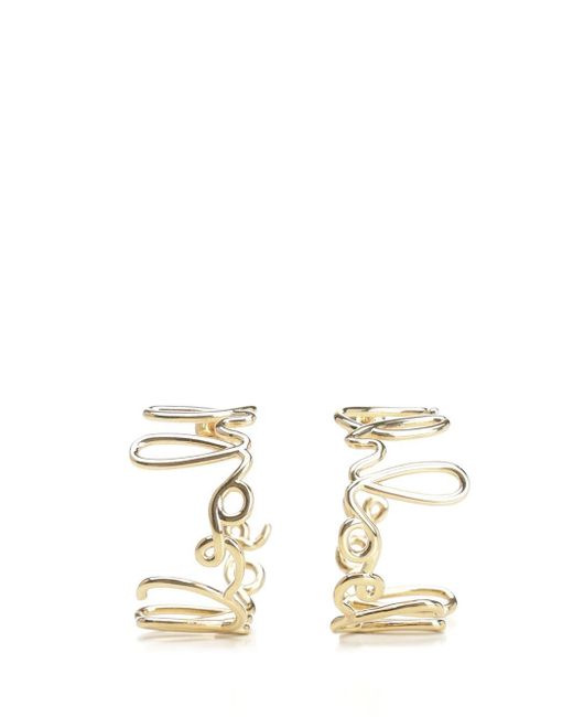 Chloé White Chloã Iconic Hoop Earrings