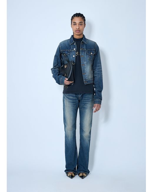Balenciaga Blue Logo Patch Jeans