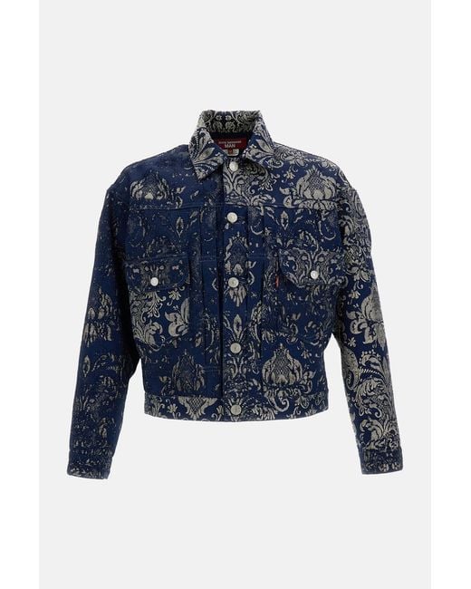 Junya Watanabe Blue X Levi's Damask Tracker Jacket for men
