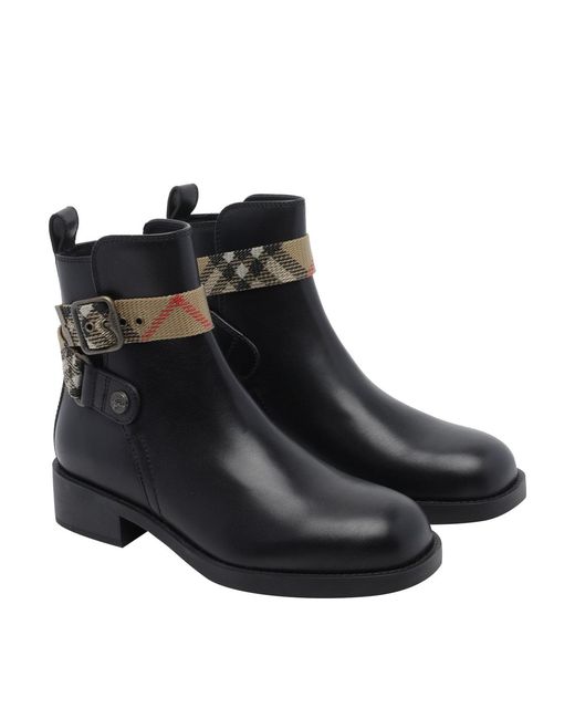 Burberry Black Huntley Booties