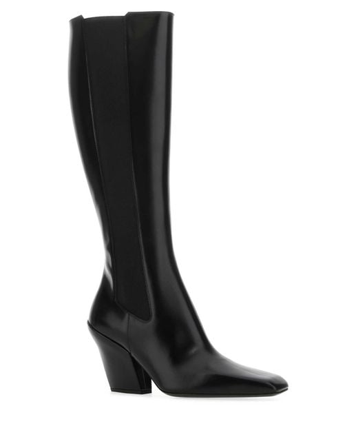 Prada Black Leather Boots