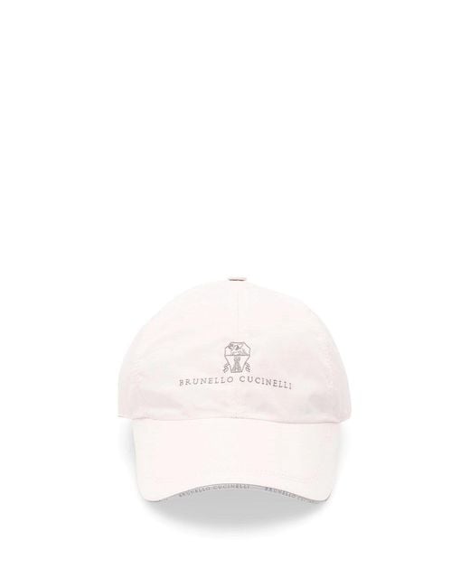 Brunello Cucinelli White Cap for men