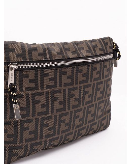 Fendi Gray Medium Pouch for men