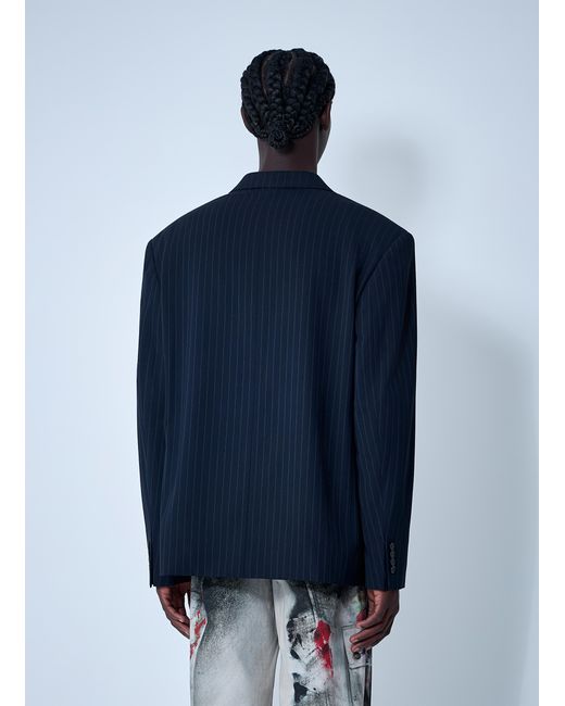 Acne Blue Single-Breasted Blazer for men