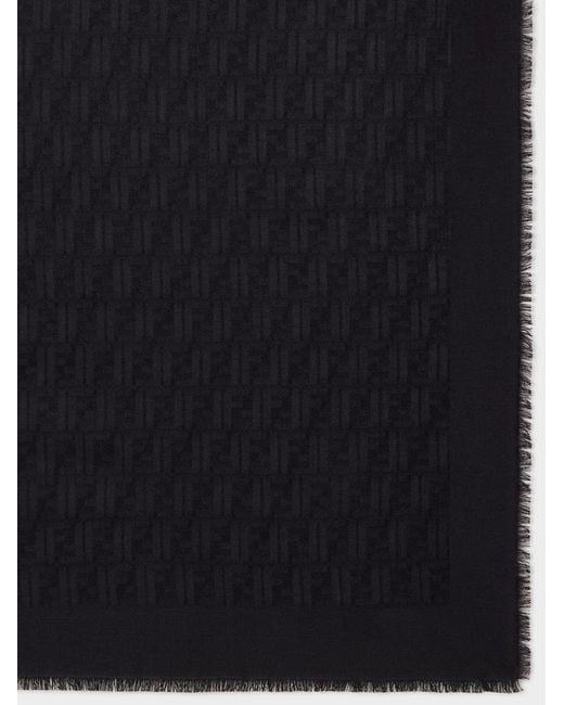 Fendi Black Wool Scarf