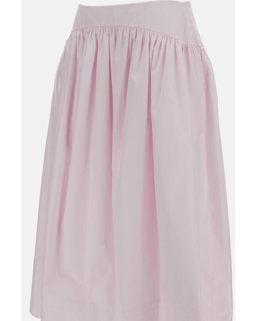Simone Rocha Pink Babsque Cotton Basque Skirt
