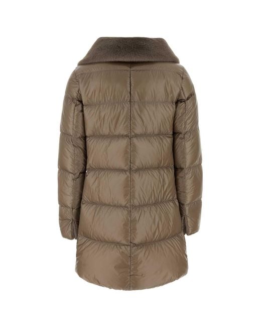 Herno Brown Dove Nylon Down Jacket